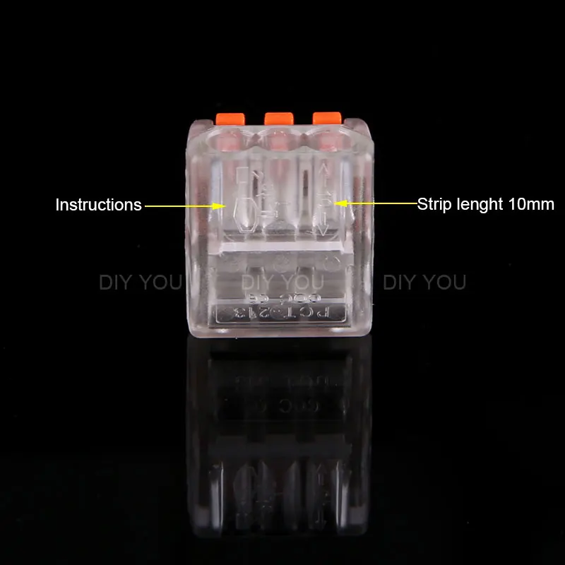 30/50/100 шт PCT 213T DIY YOU 222 413 3Pin Мини Быстрый провод соединители универсальный кабель