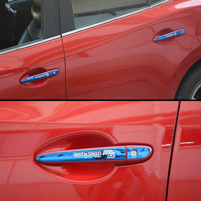 Для Mazda Axela переоборудована специальная наружная дверная ручка наклейка Atz CX-5CX-4 наружная дверная ручка декоративная наклейка из нержавеющей стали