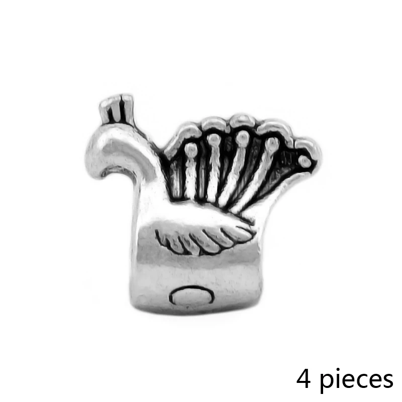 

Silver Color Animal Peacock Bead Fit Pandora Charm Beads Bracelet Making Jewelry For Women Wholesale Charms SPB020