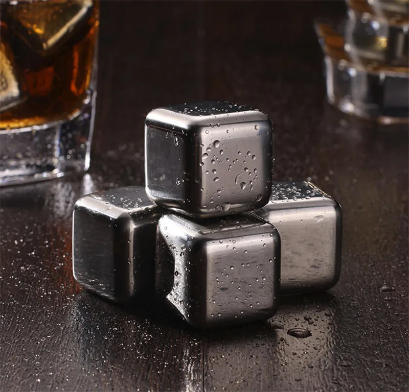 

Reusable Stainless Steel Stones for Whiskey Stone Cubes for Wine Beer Juice Kitchen Accessories frozen Ice Cube maker