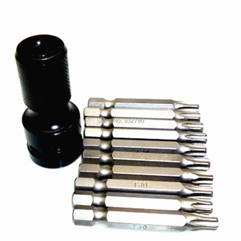 10pcsPack 50mm Long Torx Drive T30 Magnetic Screwdriver Bits
