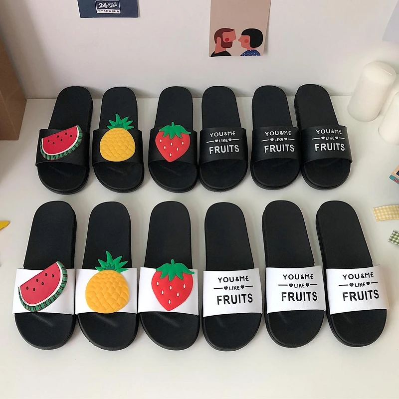 

STRAVEL Women's Slippers Summer Beach Flip Flops Home Female Slippers Fashion Lovely Ladies Casual Slip On Fruit