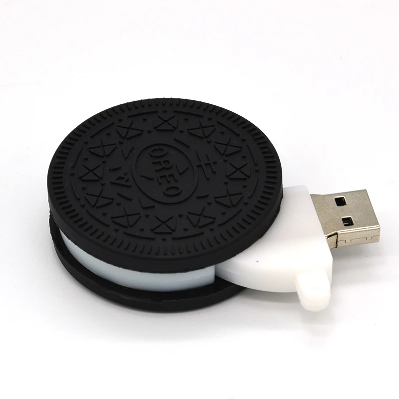 4 ГБ 8 ГБ 16 ГБ 32 ГБ полный Ёмкость Симпатичные Oreo форма для печенья USB 2,0 Флешка с углублением под большой палец ключа автомобиля карты памяти