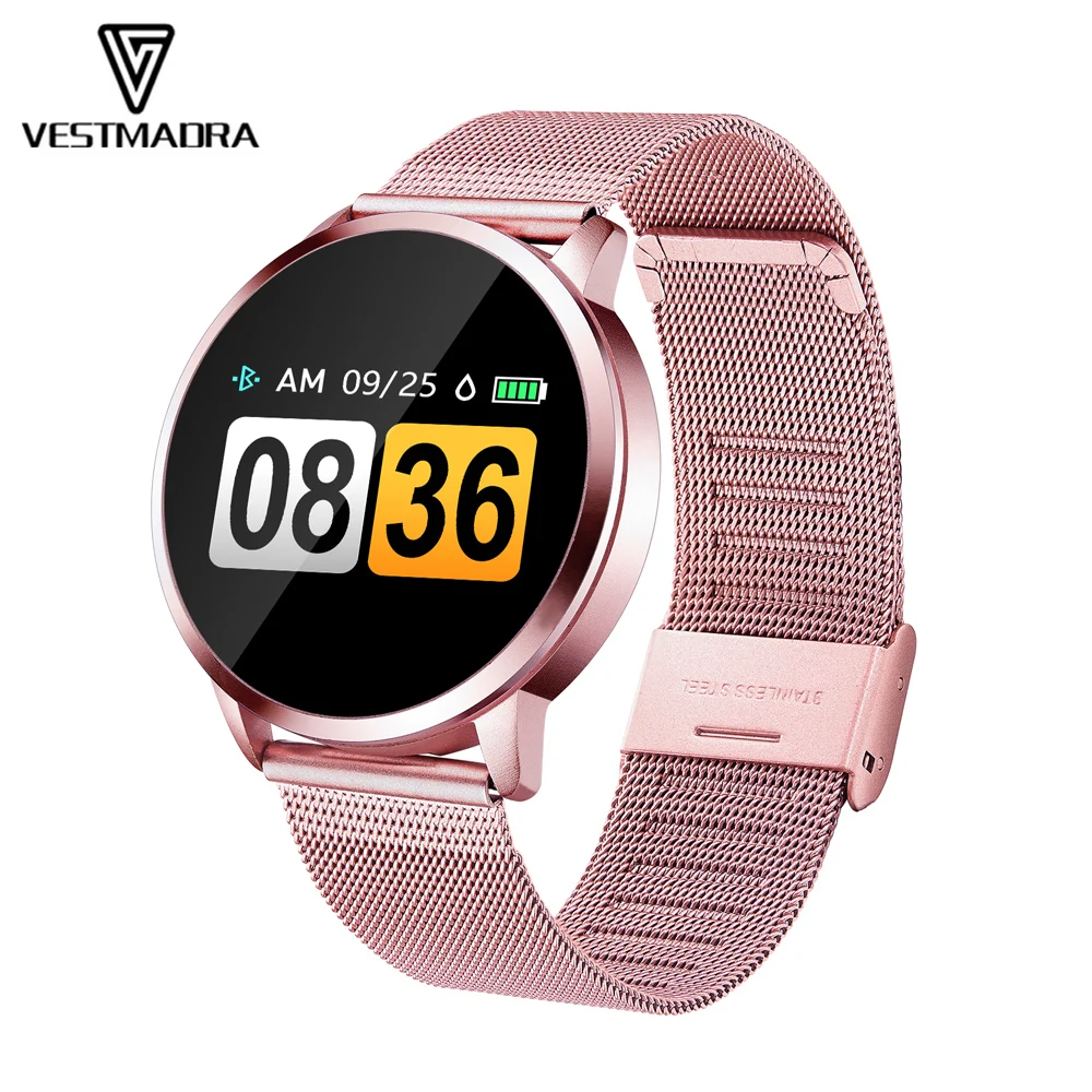 VESTMADRA Новые смарт часы Q8 OLED из нержавеющей стали водонепроницаемые носимые