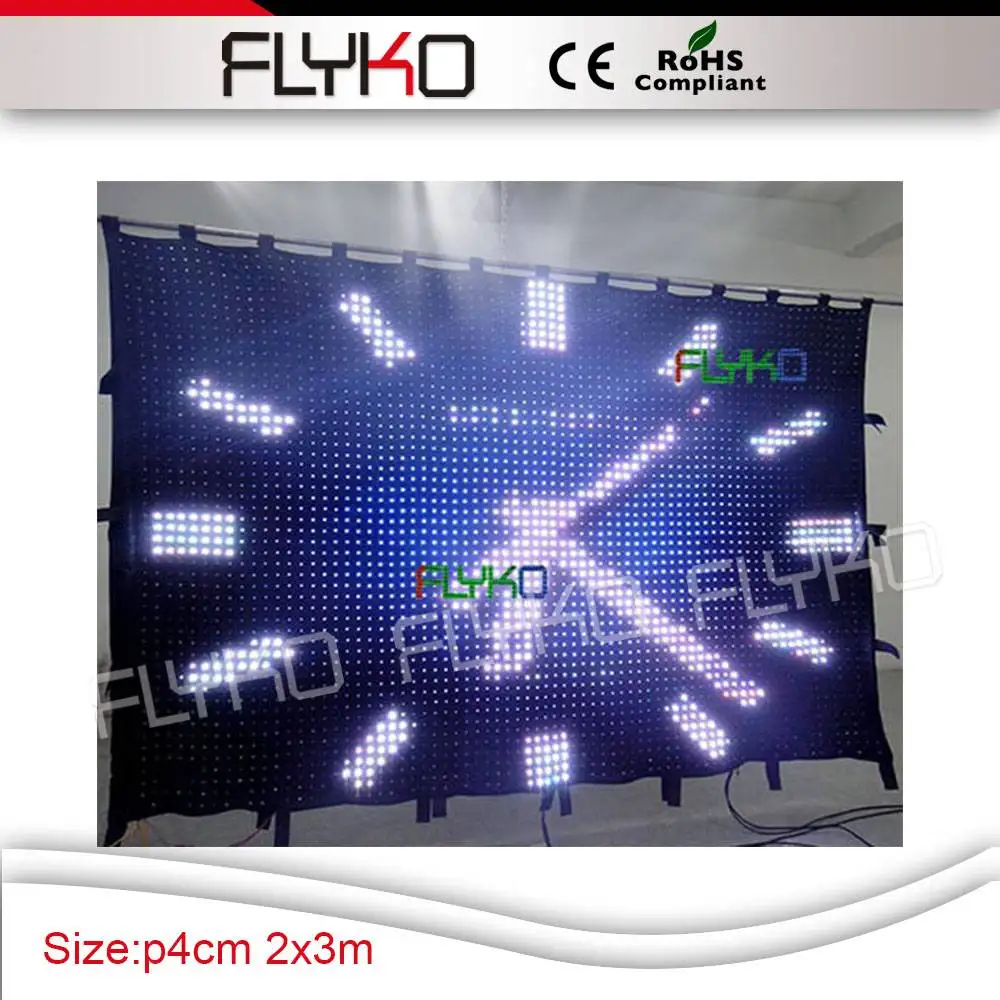 LED video curtain screen RGB color led television Show vision curtain led video curtain DMX controller