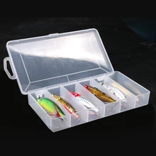 6 отсеков прозрачная пластиковая рыболовная приманка крючок коробка рыболовные принадлежности коробка
