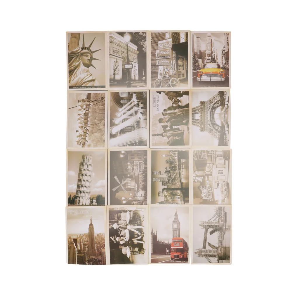 32 шт./пакет винтажное знаменитое здание старые почтовые открытки на тему "Путешествие" для коллекционирования поздравительных открыток DIY дорожные пейзажные открытки