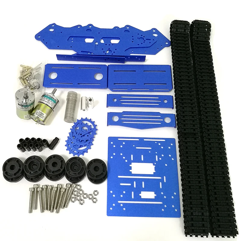 NEW-Multi-Color-DIY-Chassis-Tank-Car-Kit-With-Rubber-Bearing-Wheels-Module (1)