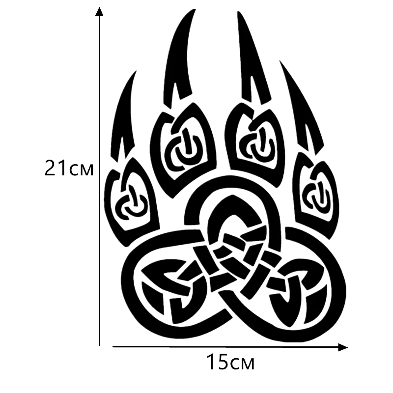 CS-843#15*20,6см наклейки на авто Велес лапа медведя, Русь Славяне водонепроницаемые наклейки на машину наклейка для авто автонаклейка стикер этикеты винила наклейки стайлинга