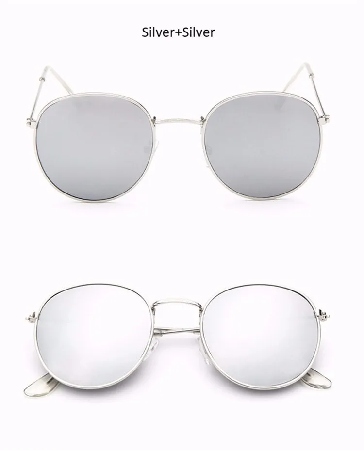 Новый высокое качество круглые солнцезащитные очки Для женщин Брендовая Дизайнерская обувь ретро очки с зеркальными линзами женские