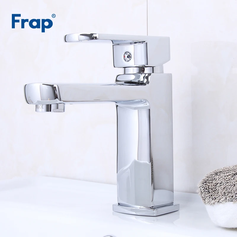 Frap حوض الحنفيات الكروم حمام من الفولاذ المقاوم للصدأ حوض صنبور الحنفية بالوعة خلاط صنبور الغرور الساخنة والباردة المياه النحاس Tapware
