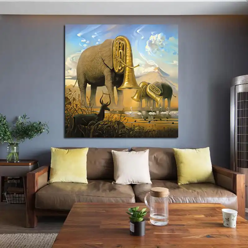 サルバドール ダリ象意味キャンバスポスタープリント壁アートhd絵画装飾画像現代家の装飾アクセサリー 絵画 書道 Aliexpress
