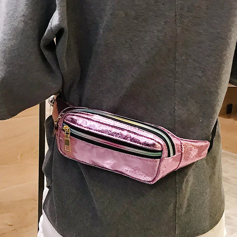 FashionTrend النساء الخصر حقيبة الخصر حزمة الصدر حزمة PU للماء حقائب كتف متنقلة بسيطة النساء حزمة مراوح الهاتف محفظة