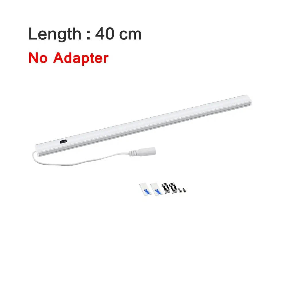 Without Adapter 40cm Ручная сенсорная настольная лампа 12 В, ручной волновой контроль, светодиодный светильник для кухни, сделай сам, шкаф, кровать, шкаф, лампа, украшение дома, светодиодный светильник - Цвет абажура: Without Adapter 40cm