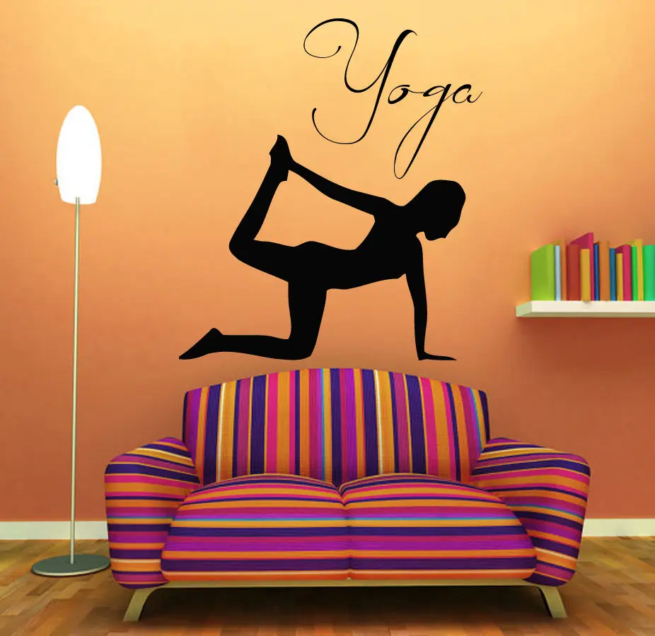 Wall Decals Vinyl Decal Sticker Sport Girl Yoga Studio Gym Bedroom Decor