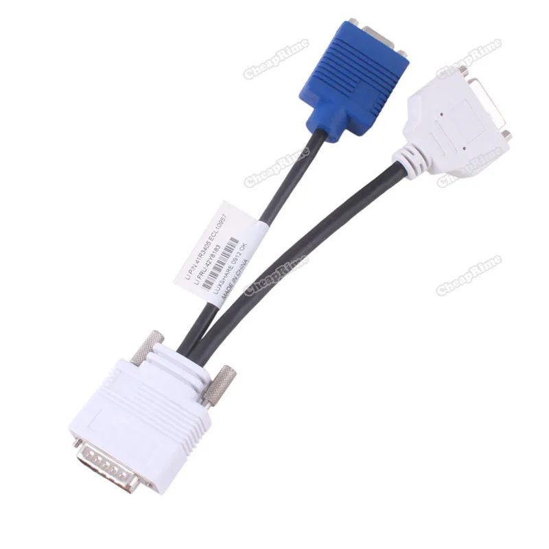 LalaCool Guaranteed! Practical DVI 59 Pins Male to 24+5 DVI-I VGA HD15 Female Y Splitter Cable Colorful!! |