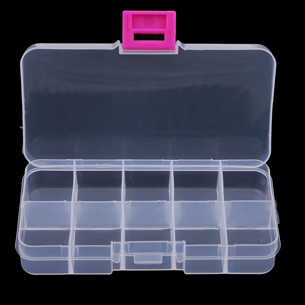 1Pc  Transparent Sewing Storage Box Sewing Machine Bobbin Organizer with 10 Compartments
