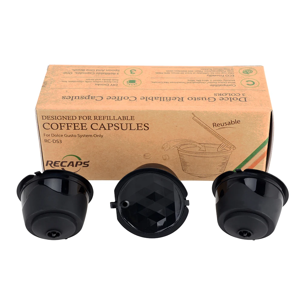 Перезаправляемые многоразовые зеркальные кофейные капсулы для Nescafe Dolce Gusto 6