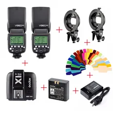 Godox v860ii v860ii-s TTL литий-ионный Батарея Вспышка Speedlite для Sony + x1t-s передатчик + Цвет фильтр + S-Type кронштейн