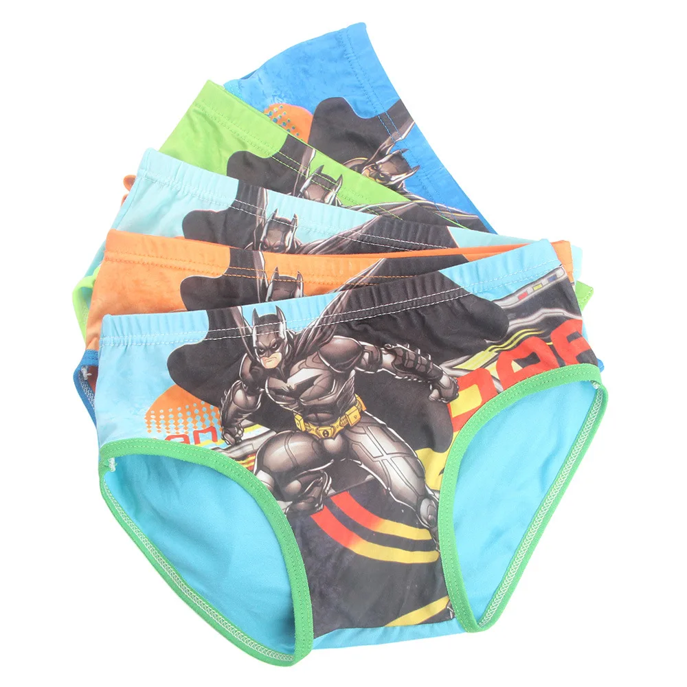 

5pcs/lot Panties Cartoon Batman Boxer Spiderman Underpants Briefs Boy Underwears Infant Briefs Shorts Milk Silk 2019 Under Wears