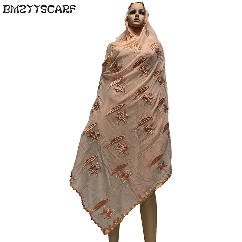 

2019 New African Women Embroidered Scarfs Soft Chiffon Scarfs for Pray Scarfs BM781