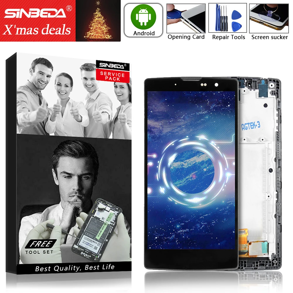 

5.0"Sinbeda IPS For LG Magna H500 LCD Touch Screen with Frame Digitizer Assembly For LG H500 Display H502F H500F Y90 H500N H525@