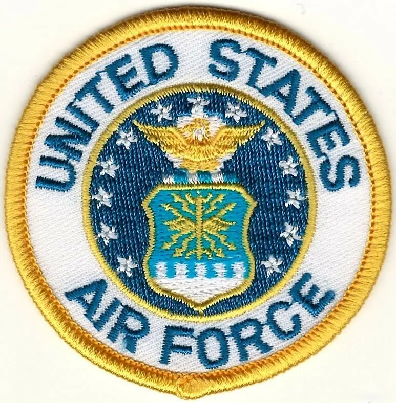 

Custom Embroidery Iron on Patch Military USAF United States US Air Force Seal Embroidered Patch