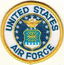 Custom Embroidery Iron on Patch Military USAF United States US Air Force Seal Embroidered Patch united states military armed forces full size ribbon us merchant marine expeditionary
