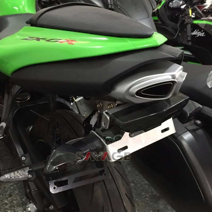 Для KAWASAKI ZX6R ZX-6R NINJA 2007-2008 мотоцикл ХВОСТ Tidy Fender Eliminator оформление Номерного Знака Держатель светодиодный свет