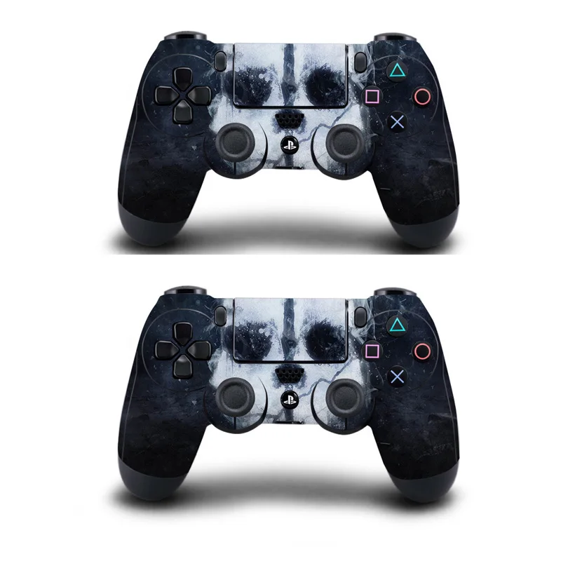 1 пара полное покрытие геймпад скины Череп Наклейки для Playstation 4 Dualshock 4 Контроллеры виниловые наклейки Play Station 4 протектор - Цвет: QBTM0410