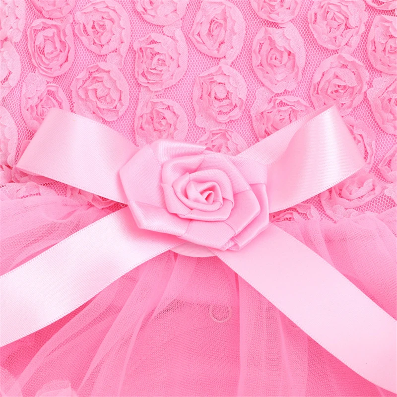 Комплекты одежды для маленьких девочек с цветком розы Bebes одно плечо подружки невесты праздничное платье-пачка для младенцев Комбинезон Heandband обувь 3 шт. детские комплект