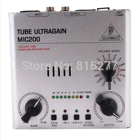 Behringer Mic200 Tube Preamp Device Microphone Amplifier