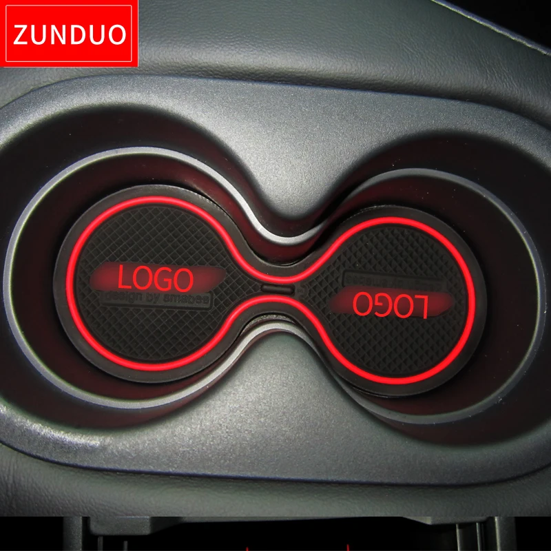 Beste ZUNDUO Poort slot pad Voor Mazda CX 3 CX 7 2006 2019 CX3 CX7 Interieur Deur Pad Auto Cup Houders Non slip matten ROOD WIT