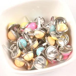 20 шт. Круглый Серебряный/Золотой brads для DIY Скрапбукинг одежды заклепки инструмент металлические шпильки сумка декор обуви аксессуары для одежды C2581 - изображение