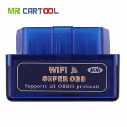 Мини ELM327 Wi-Fi OBD2 ELM 327 Авто OBD 2 II автомобиля диагностический инструмент Code Reader ODB сканер для IOS Android