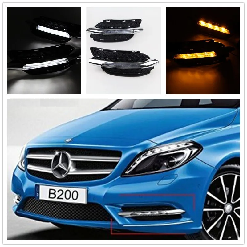 LED Daytime Running Lights DRL LED Fog font b Lamp b font for Mercedes Benz B