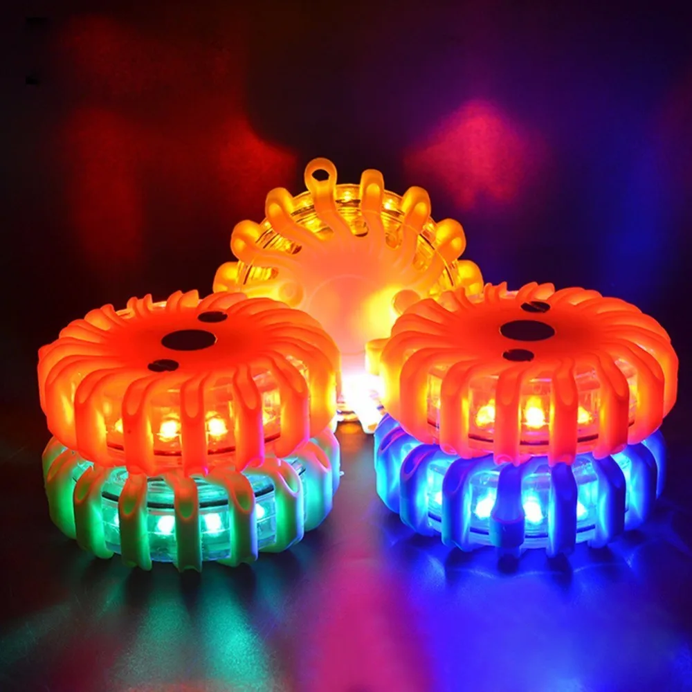 

LED Flare Emergency Road Flare LED Safety Flare Roadside Warning Lights Flashing Road Beacon with Magnetic Base for Car Bicycle