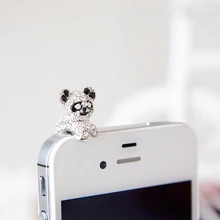 Новые Стили Прекрасный Милый Панда 3,5 мм универсальный пыли разъем для наушников разъем для гарнитуры Пробка Кепки