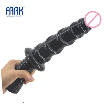 FAAK screw handle dildo fake penis sex toys for women ribbed dick vagina masturbate anus massage anal dildo lesbian sex shop faak 16 inch long dildo anal plug dual use double dildo big penis fake sex products sex toys for women lesbian sword dick cock
