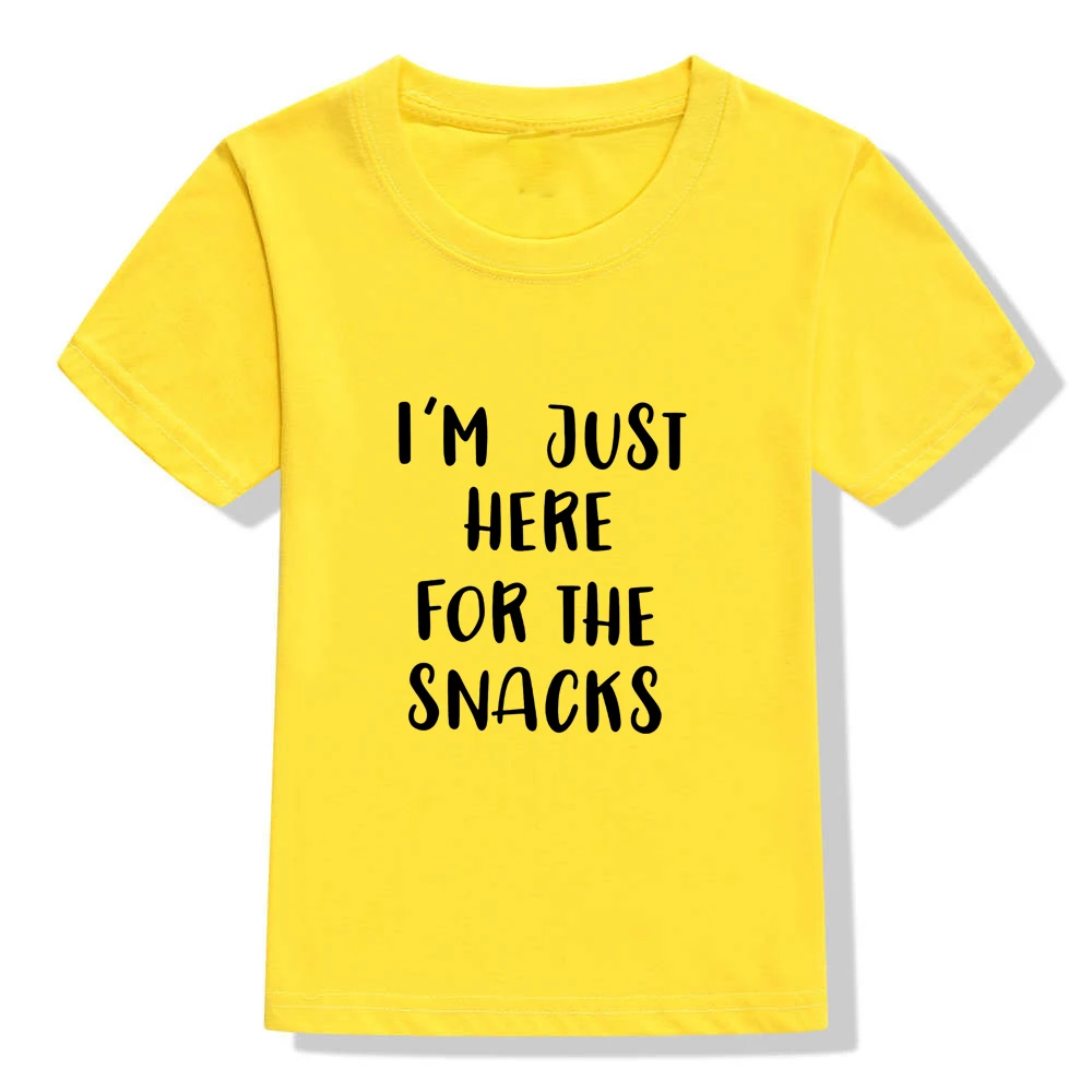 Милая футболка с надписью «I'm Just Here for The Snakes» Для малышей летние детские футболки, Забавная детская футболка для мальчиков и девочек Забавная детская футболка - Цвет: 47V7-KSTYE-