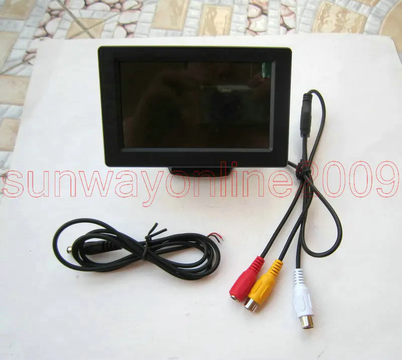 

Car-styling !!! RCA AV Color 4.3 Inches LCD TFT Monitor Screen for Car SUV MPV Rear View Reverse Camera High Quality