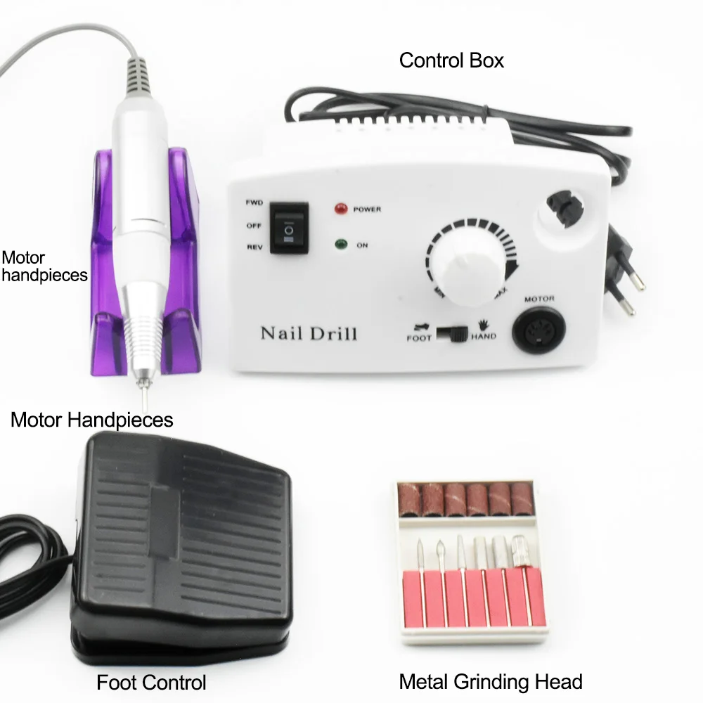 Электрическая дрель для ногтей 35000 об/мин, пилка для маникюра, педикюра, маникюрные наборы, пилка для ногтей, пилка для ногтей, инструменты для маникюра, дрель и аксессуары