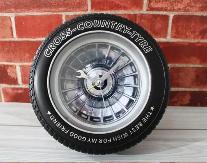 Cool Car Tire Desk Shelf Clocks Wall Clock Alarm 3use Birthday Gift