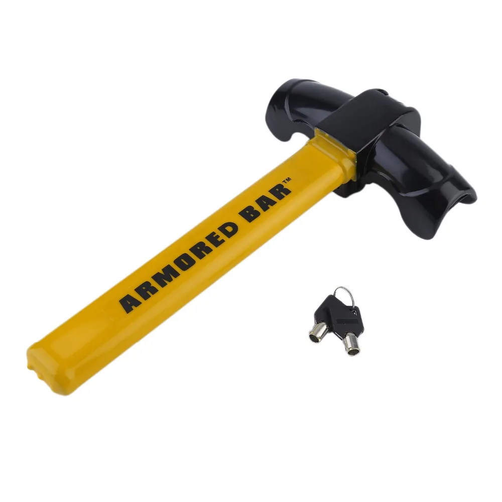 

Unique Security Cylinder-Key Lock Universal Steel Car Steering Wheel Lock Anti Theft Security Device Auto Accessories