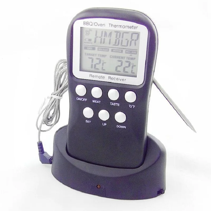 

DTH-62 barbecue probe alarm baking sugar digital food thermometer, wireless receiving electronic thermometer