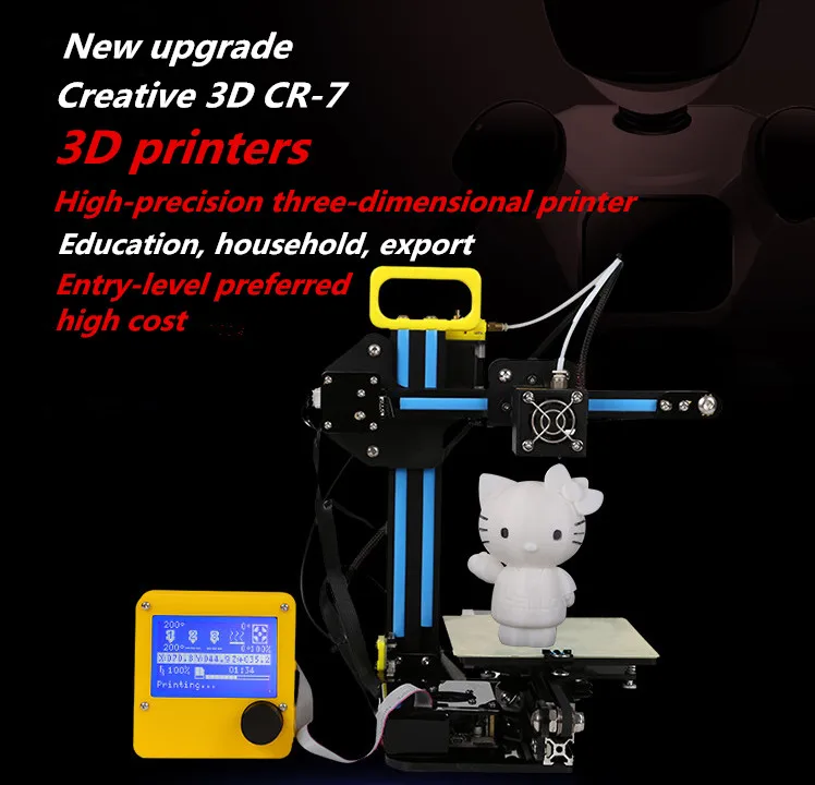 Новые Дизайн creality cr 7 мини 3D принтеры самостоятельной сборки быстро DIY свой