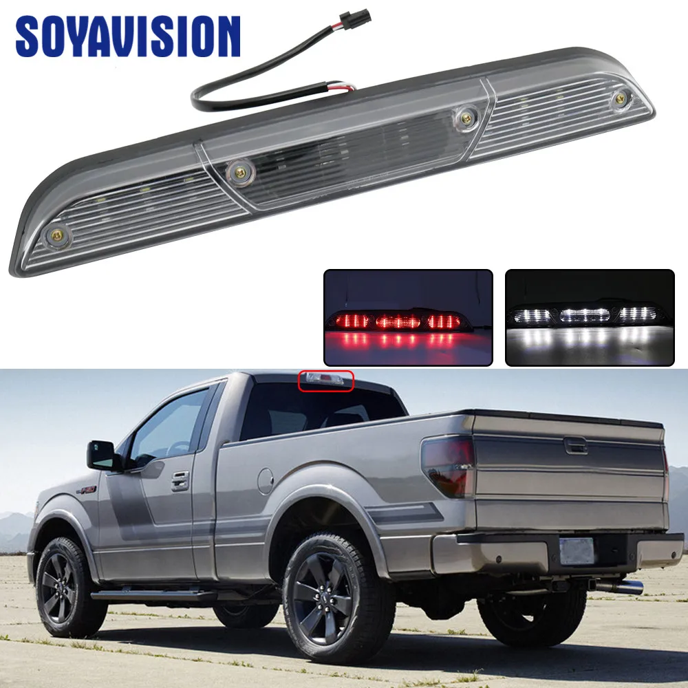 

Clear Smoke LED Car Cargo Third 3rd Brake Lights Tail Lamp Taillight for Ford F150 F-150 2015-2016 Brake & Cargo Stop Light
