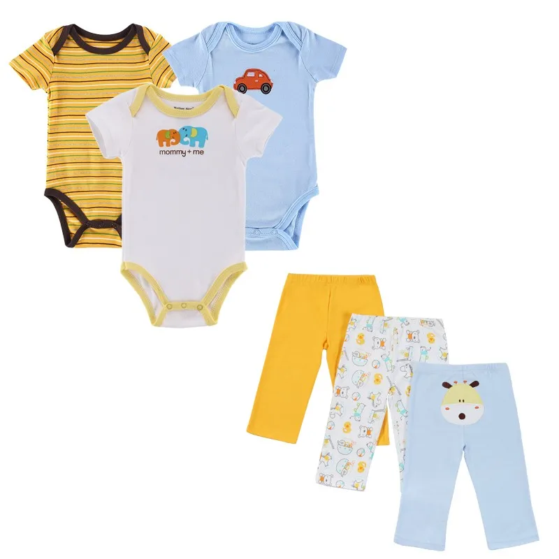 2016 Similar Cartes Summer Style Infant Clothes Baby Clothing Sets Boy Cotton Cartoon Short Sleeve 3 Sets Baby Boy Clothes (2)