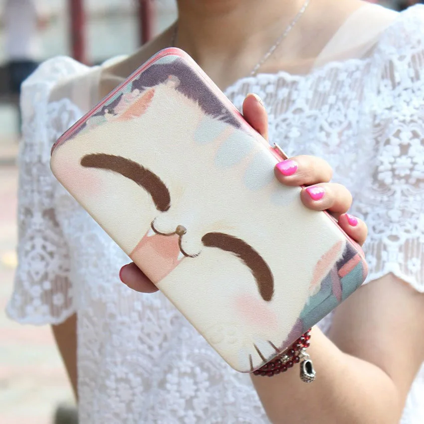 Women s Cat font b Purse b font Designer Wallets Famous Brand Cute Wallet 2016 for