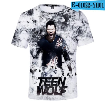 

Teen Wolf American TV 3D t shirt Men Women Fashion Prints Summer Casual style Derek hale Sweatshirt Teen Wolf 3D T-shirt
